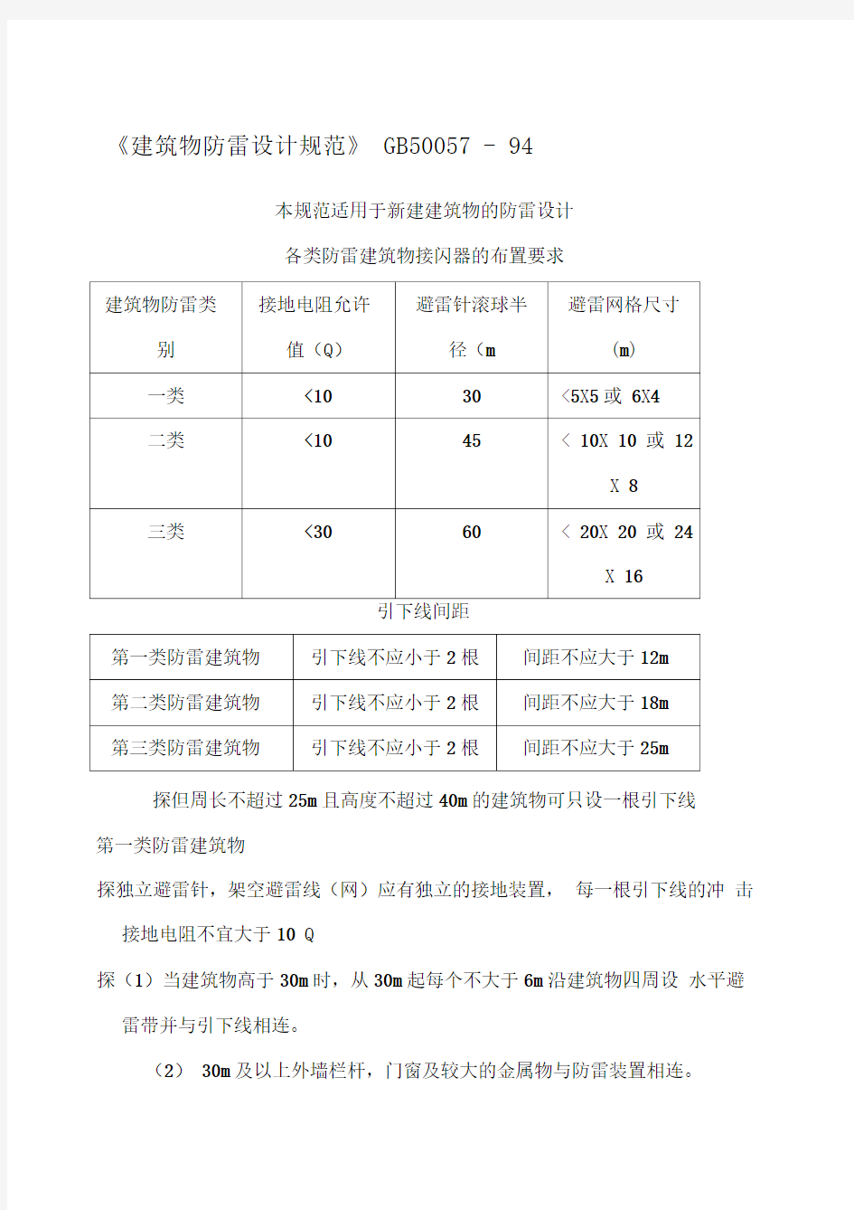 防雷检测规范综合