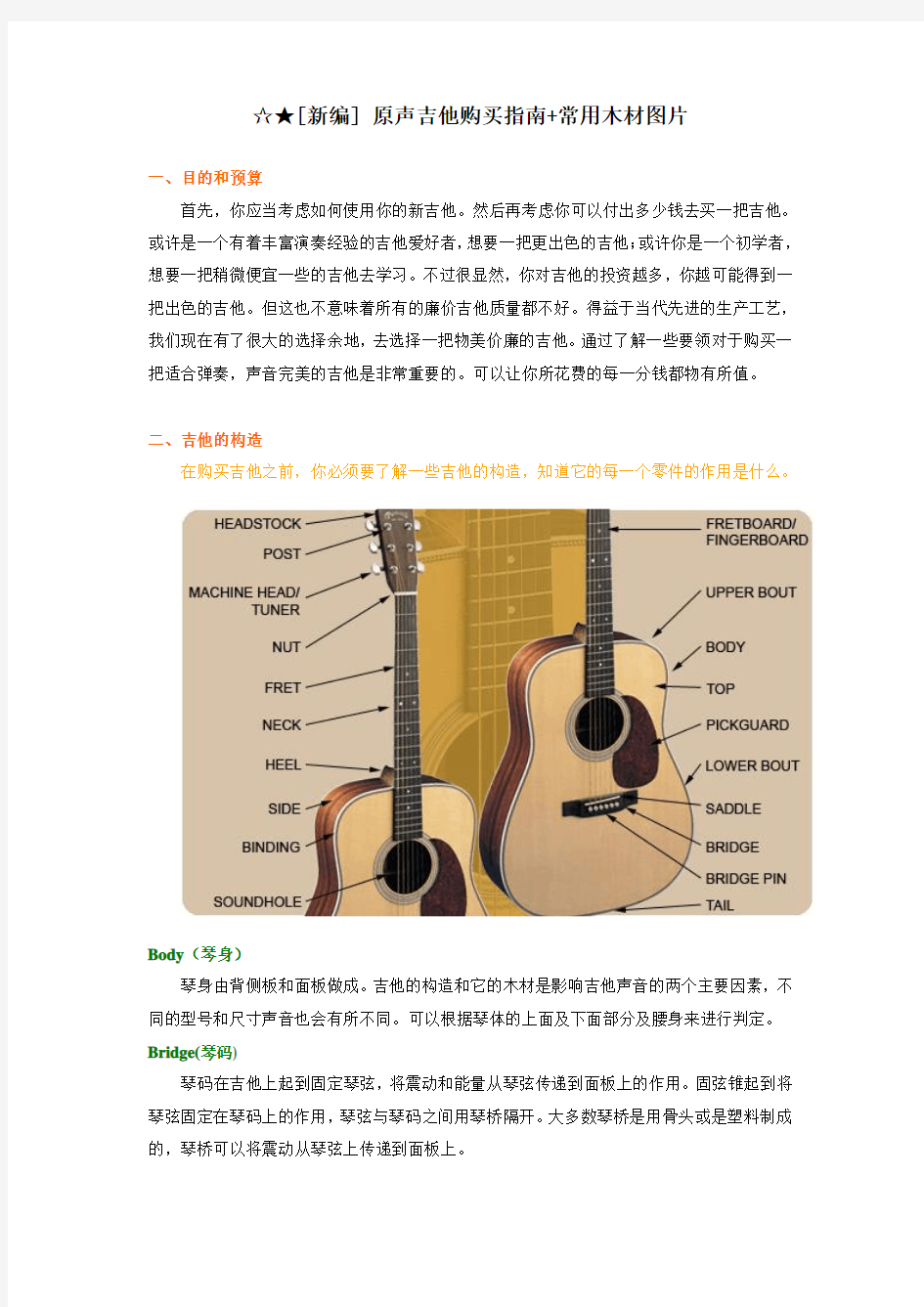 原声吉他购买指南+常用木材图片 (2)