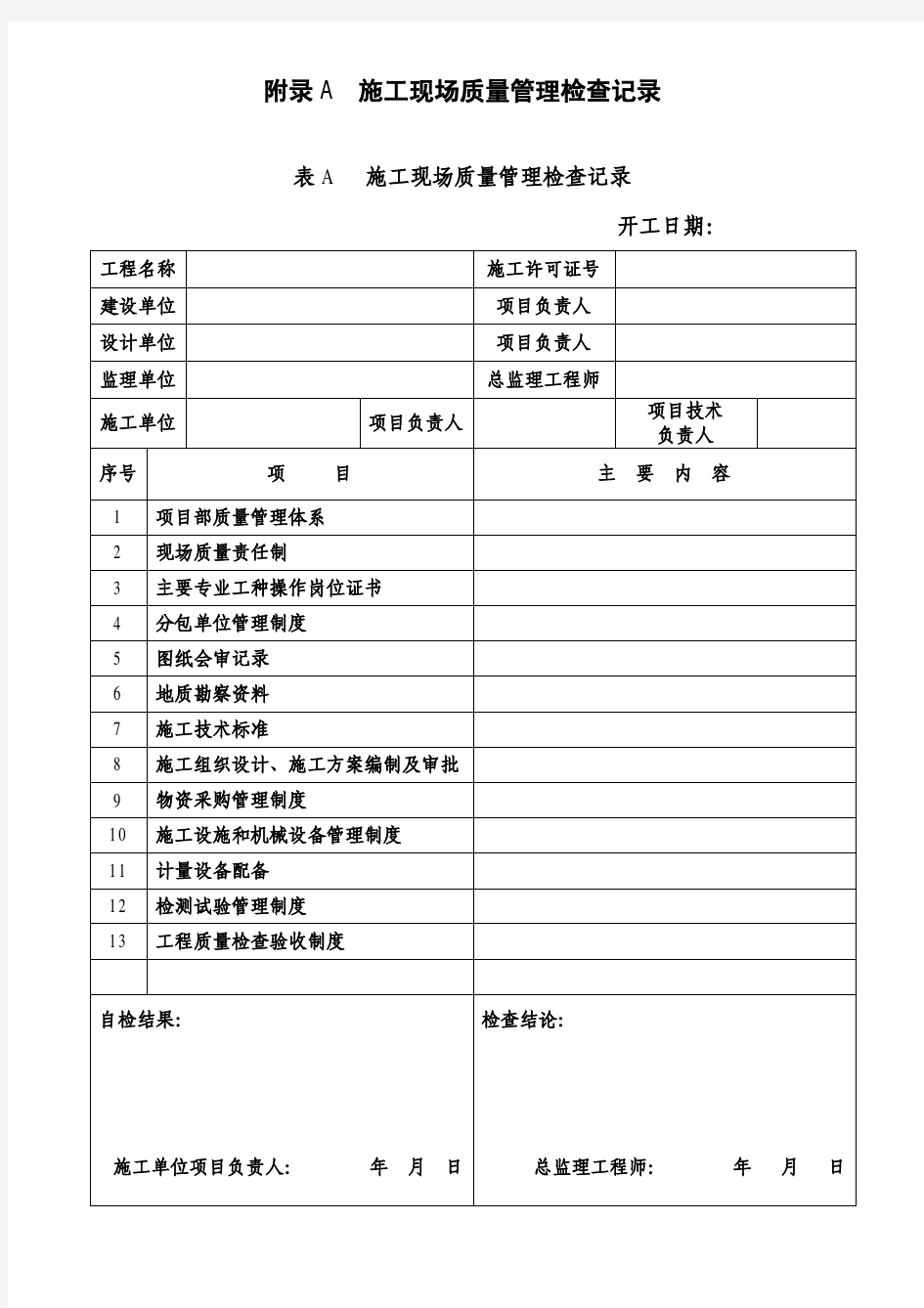 《建筑工程施工质量验收统一标准》[2013版]附表(20140719整理)