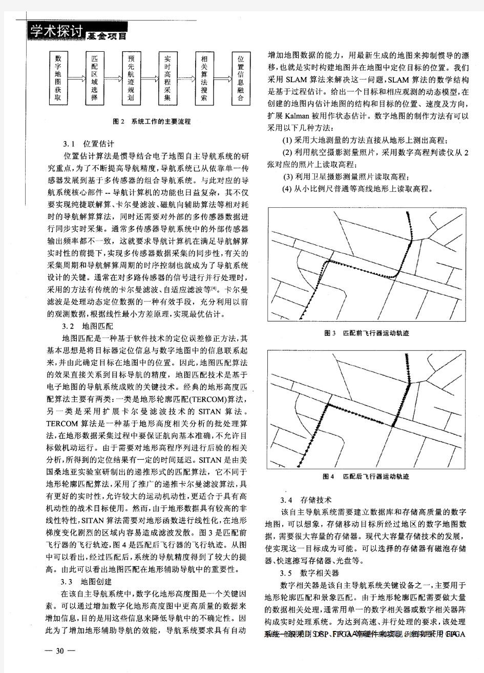 地形辅助导航技术的研究