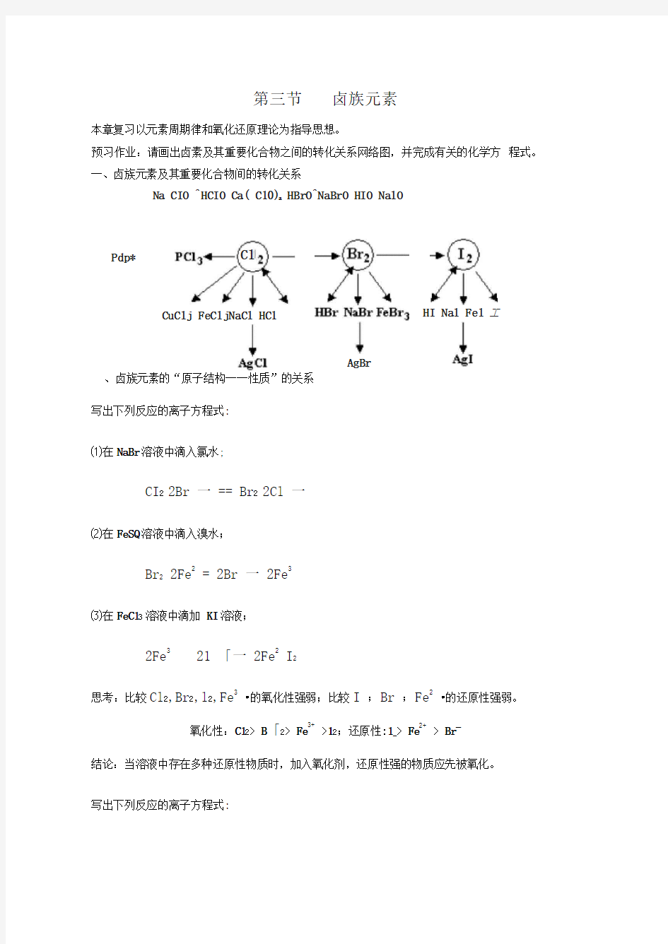 卤族元素教案