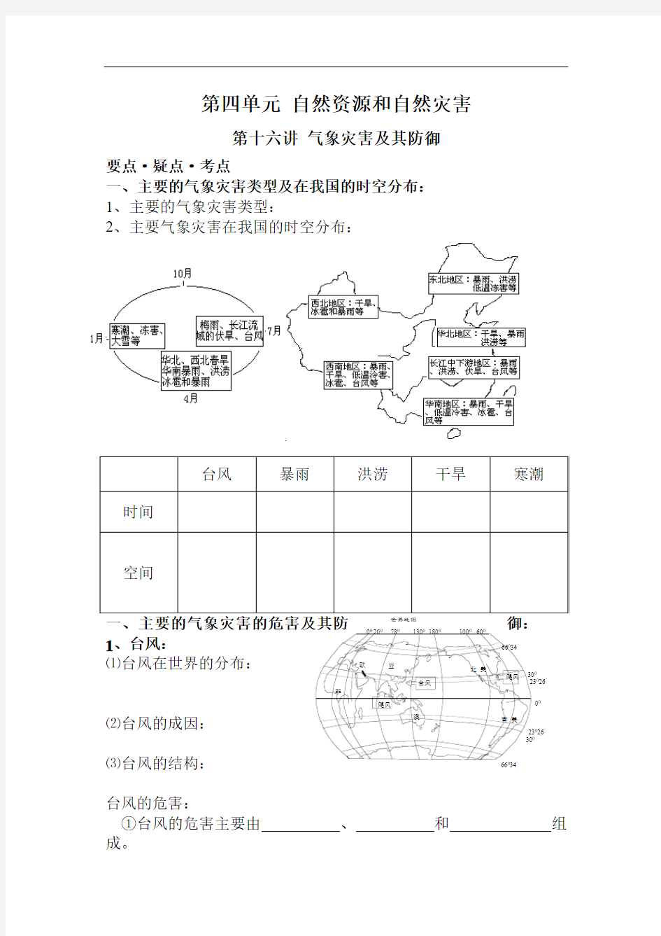 高中地理-高三地理气象灾害及其防御 最新