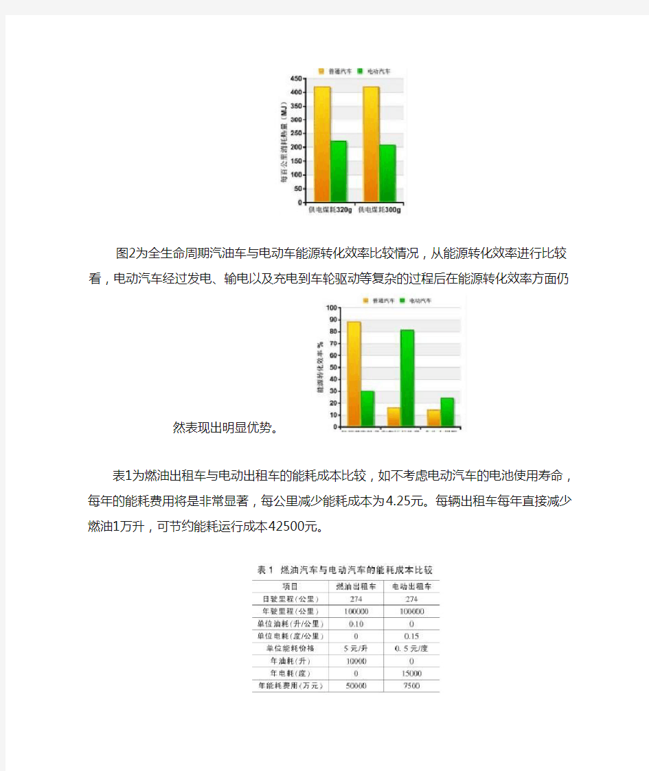 电动汽车与传统燃油汽车在环境效益与能耗领域的比较分析