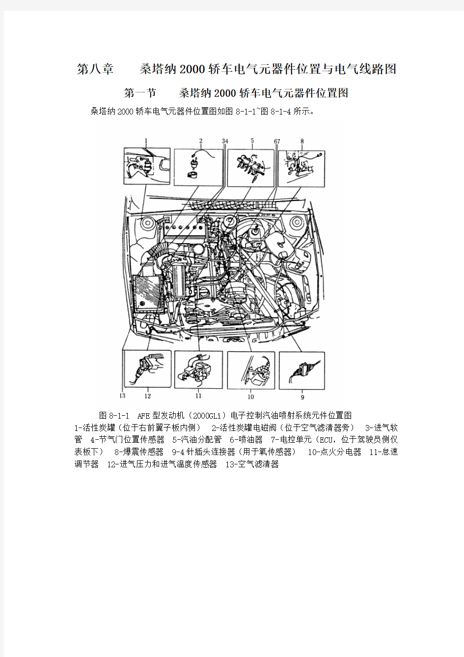 电子控制汽油喷射系统分为汽油供给系统、空气供给系统和控制系统