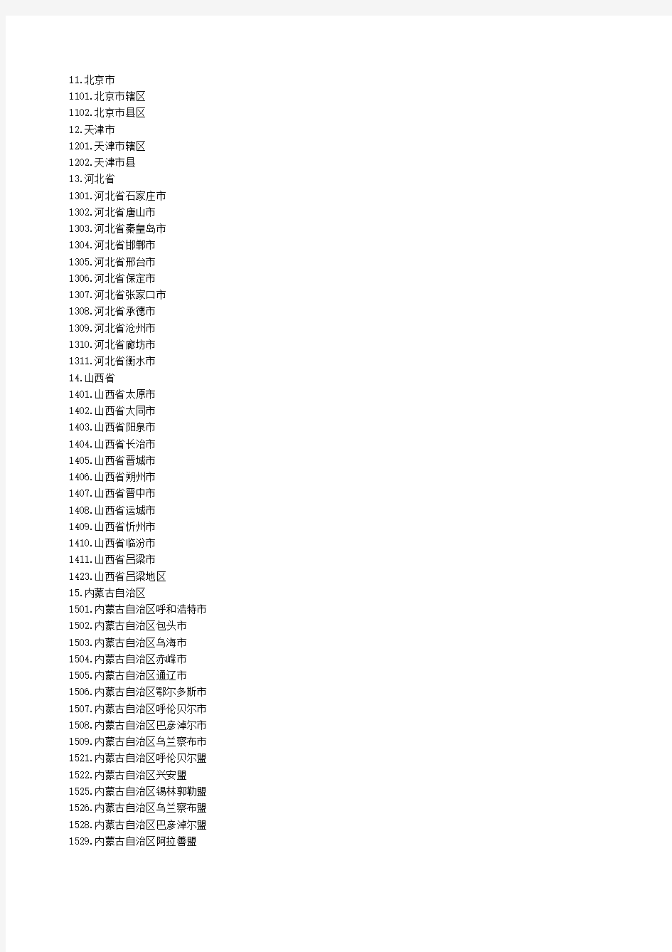 户籍所在地及户口性质编号