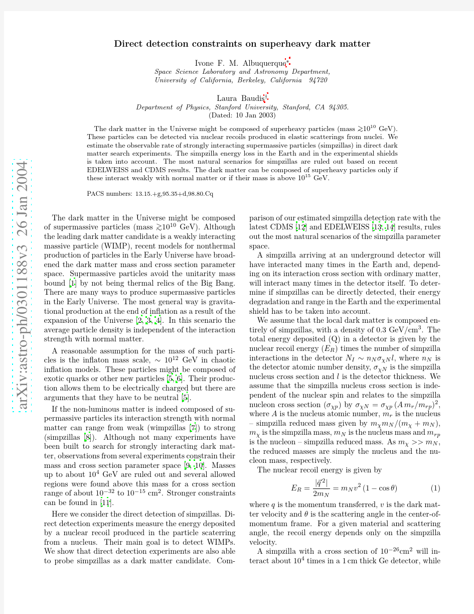 Direct Detection Constraints on Superheavy Dark Matter