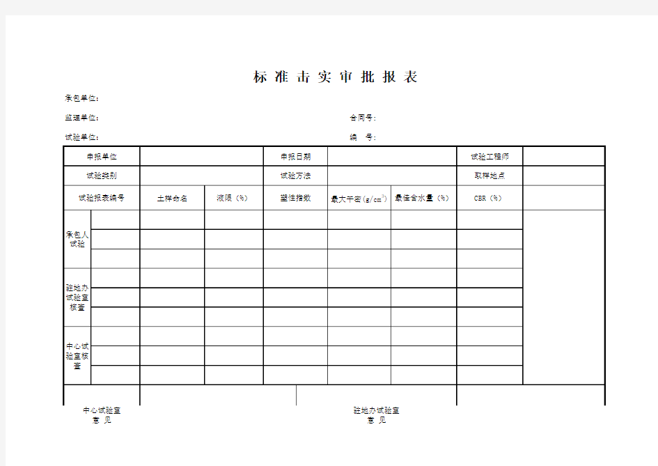 土工标准试验审批表_记录