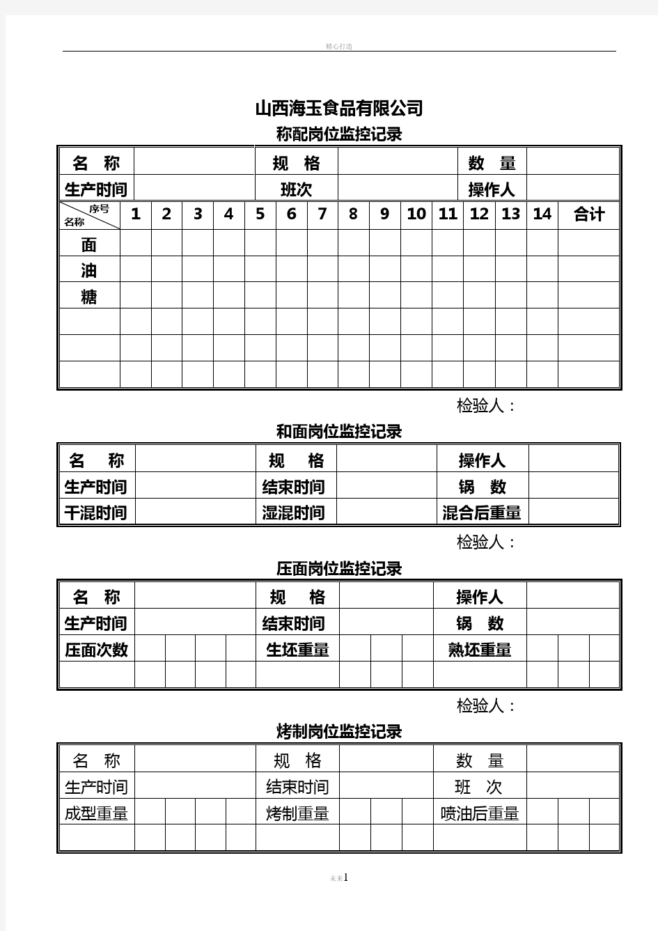 食品操作规程