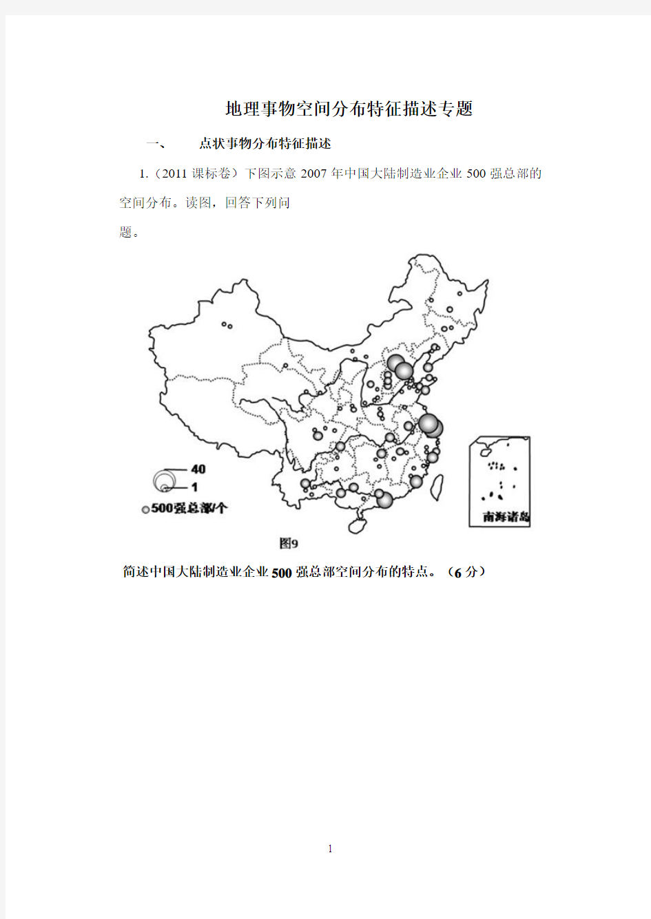 地理空间分布特征