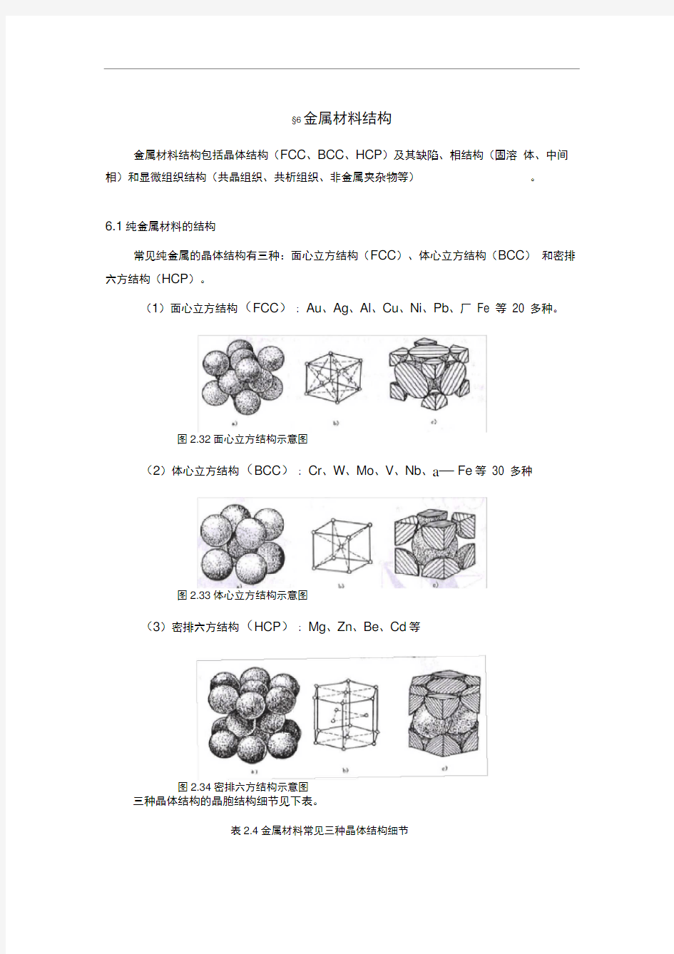 (完整word版)金属材料结构