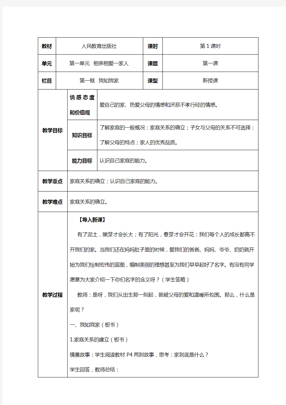 八年级思想品德教案11