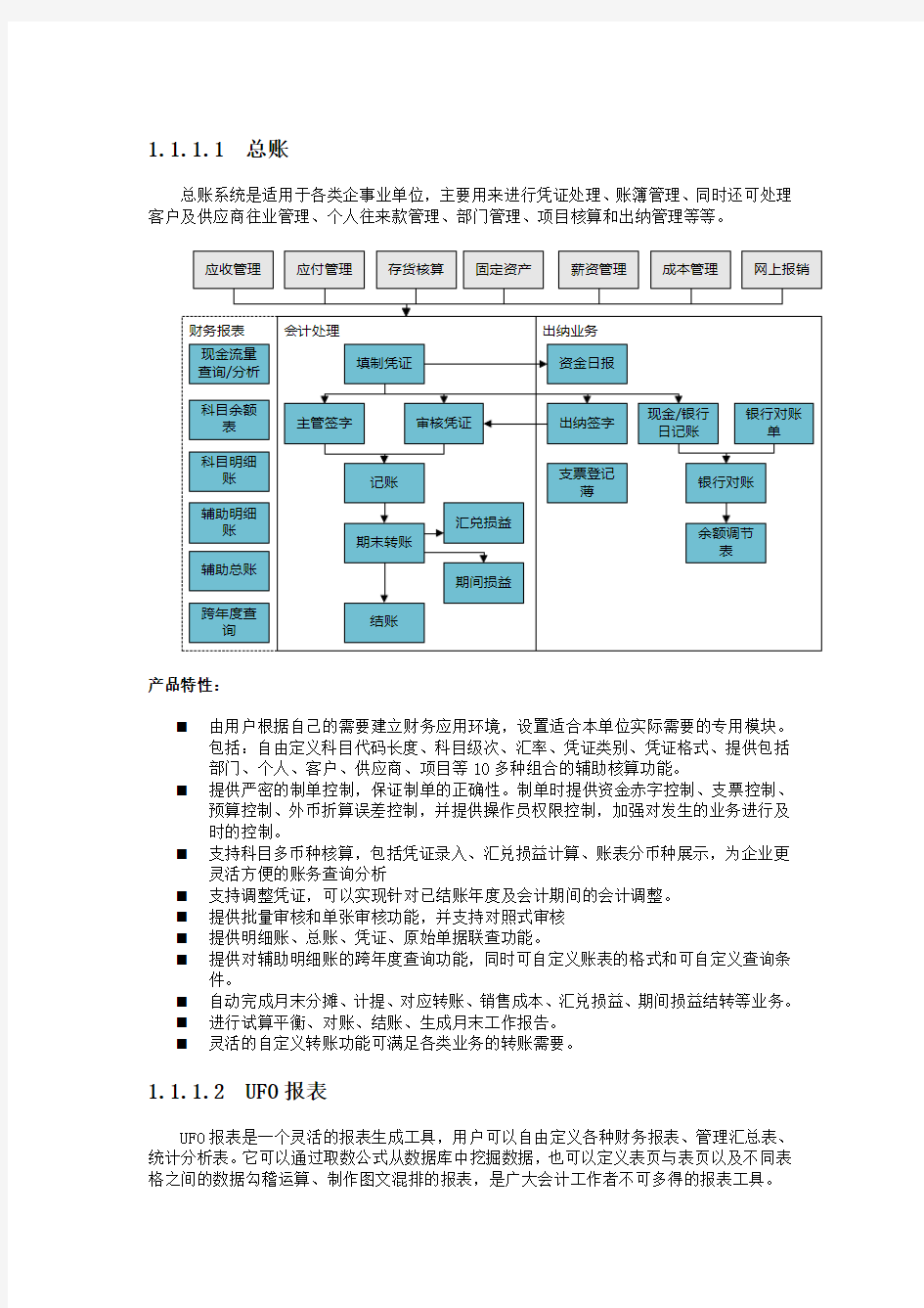 用友总账报表模块介绍