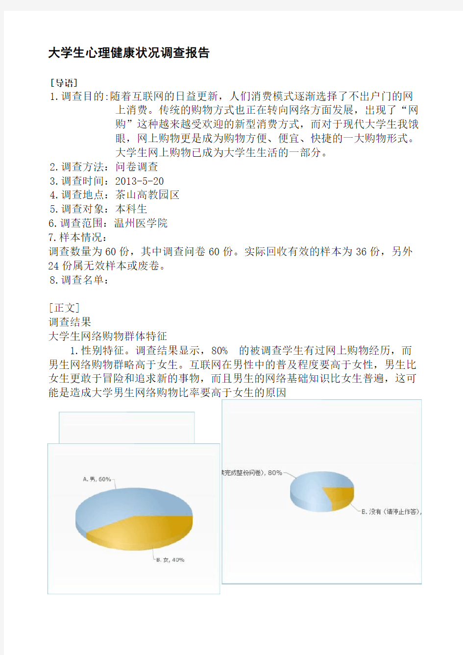 大学生网购状况调查报告