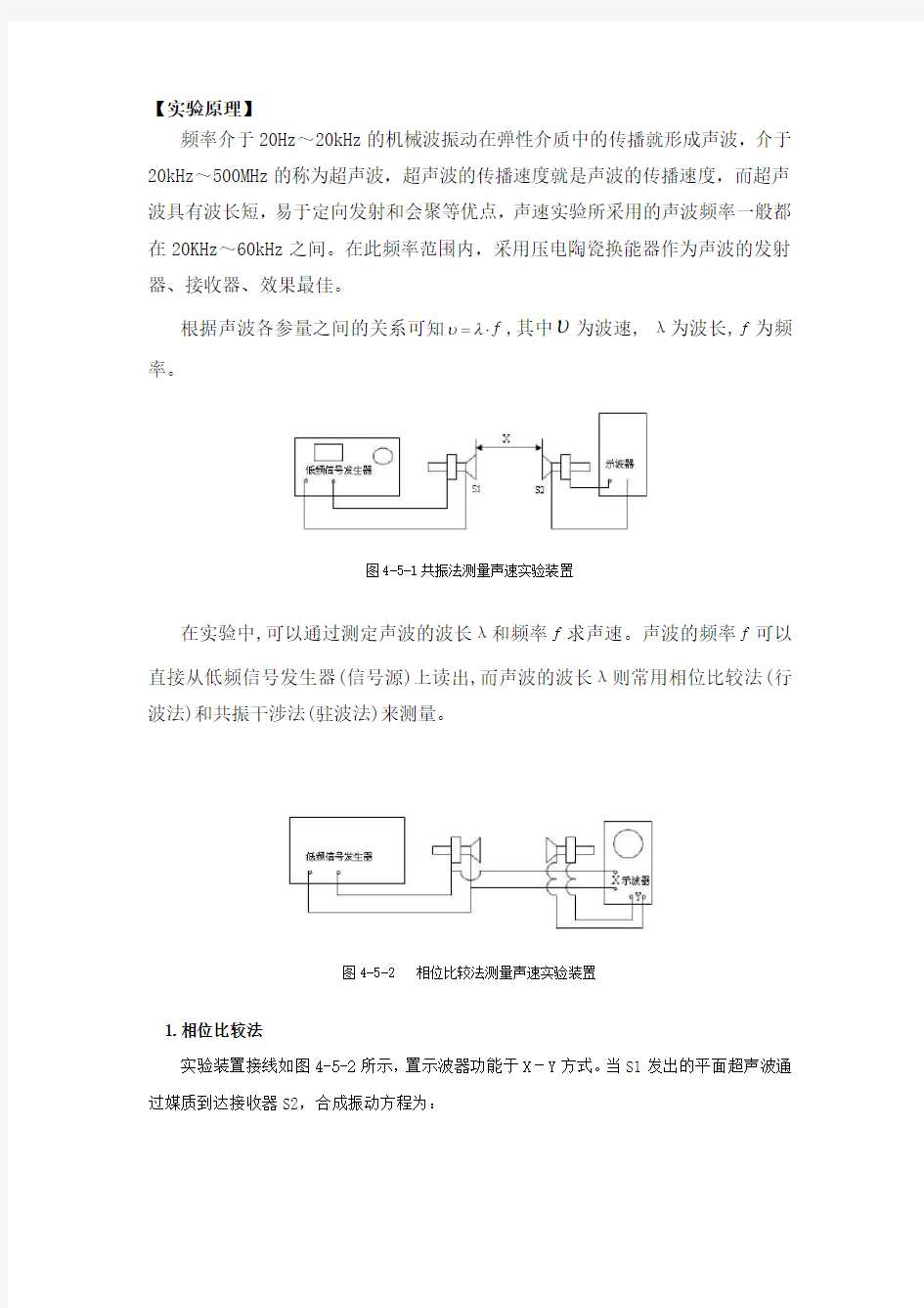 大学物理实验：超声声速测定