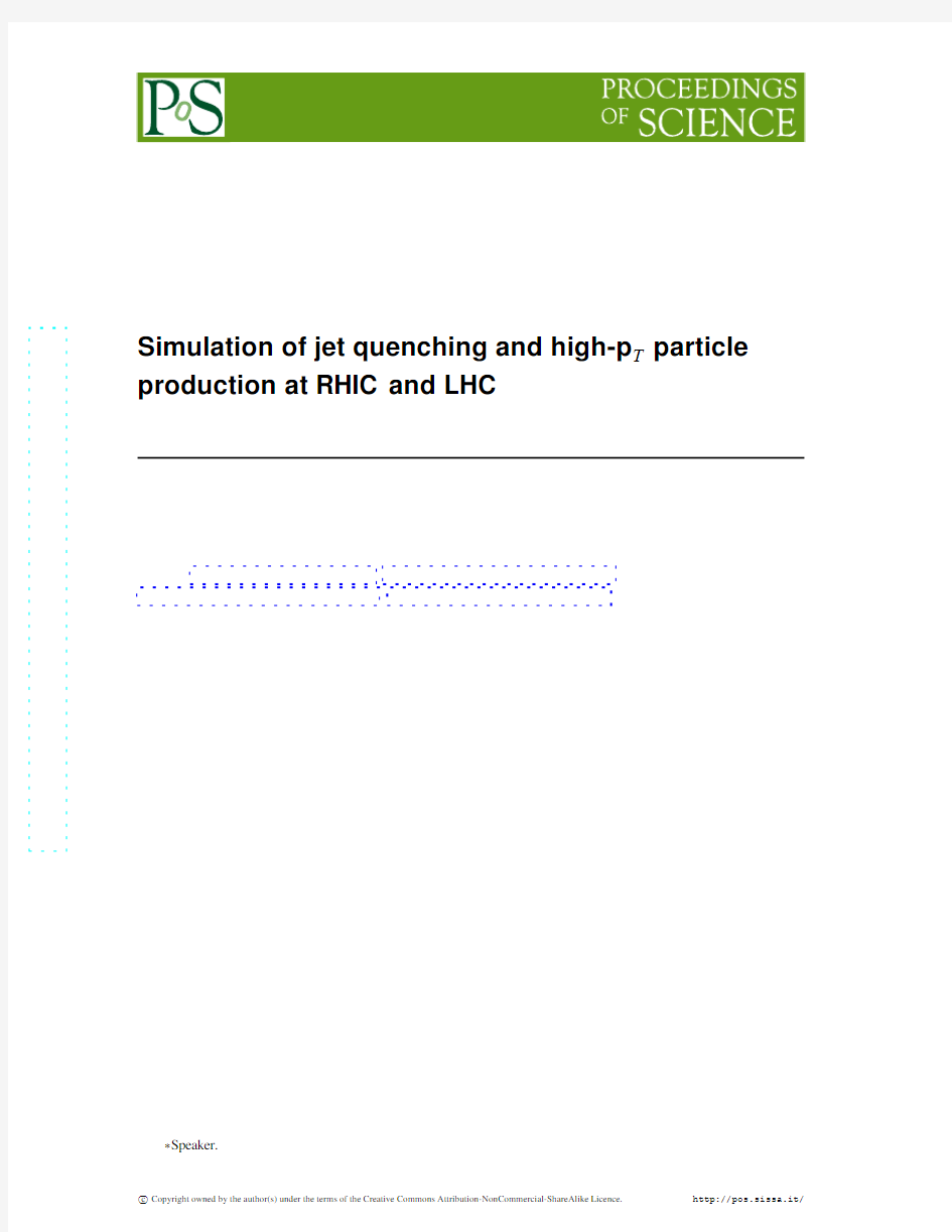 Simulation of jet quenching and high-pT particle production at RHIC and LHC