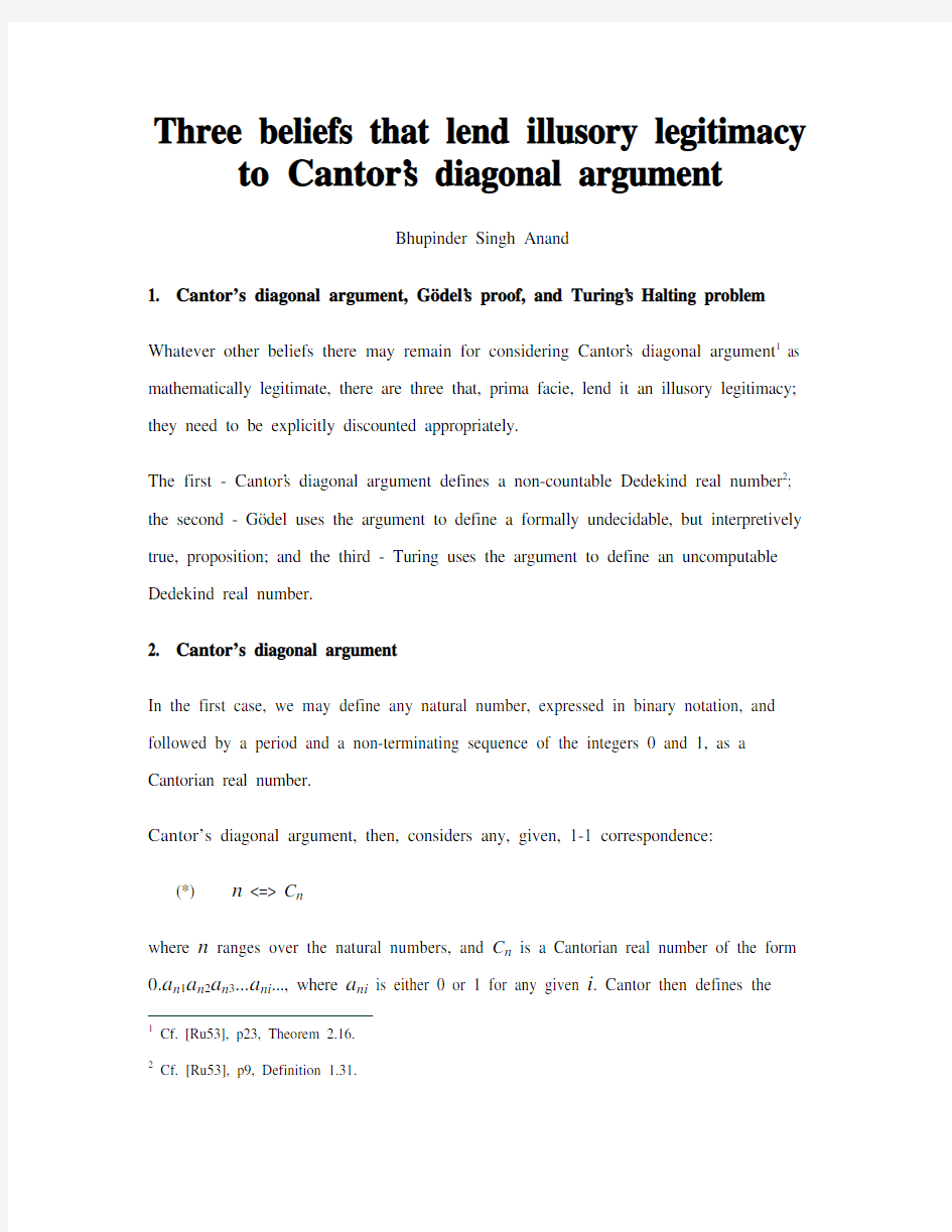 Three beliefs that lend illusory legitimacy to Cantor's diagonal argument