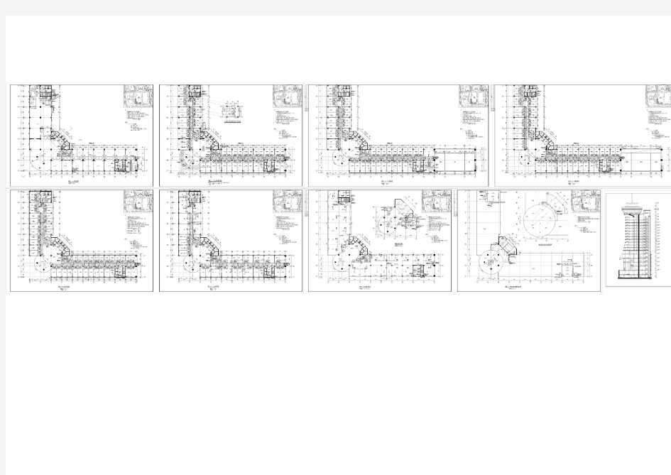 四星级酒店建筑设计方案CAD图纸