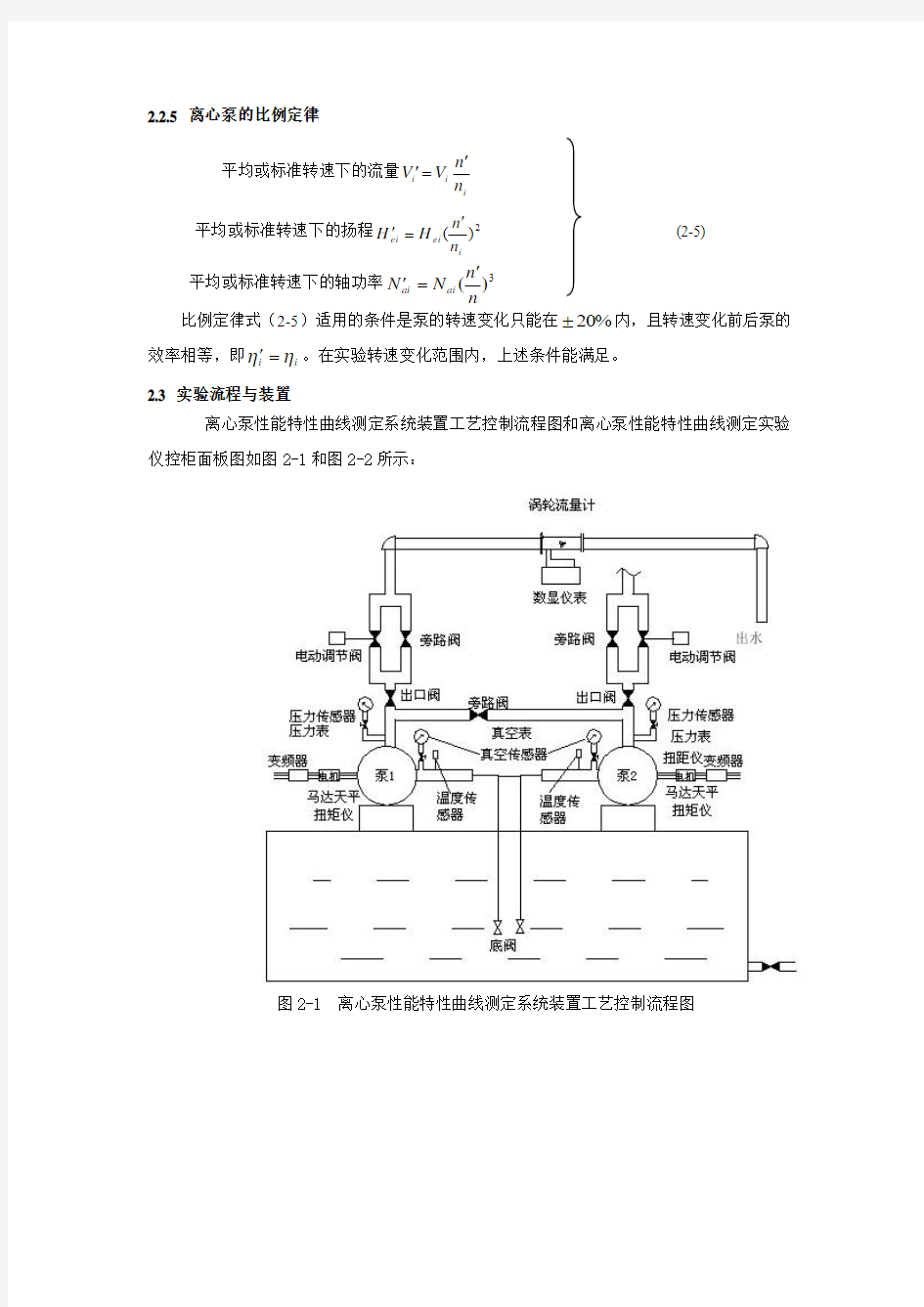 离心泵性能特性曲线的测定(精)