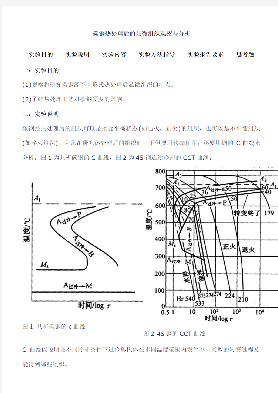 碳钢热处理后的显微组织观察与分析