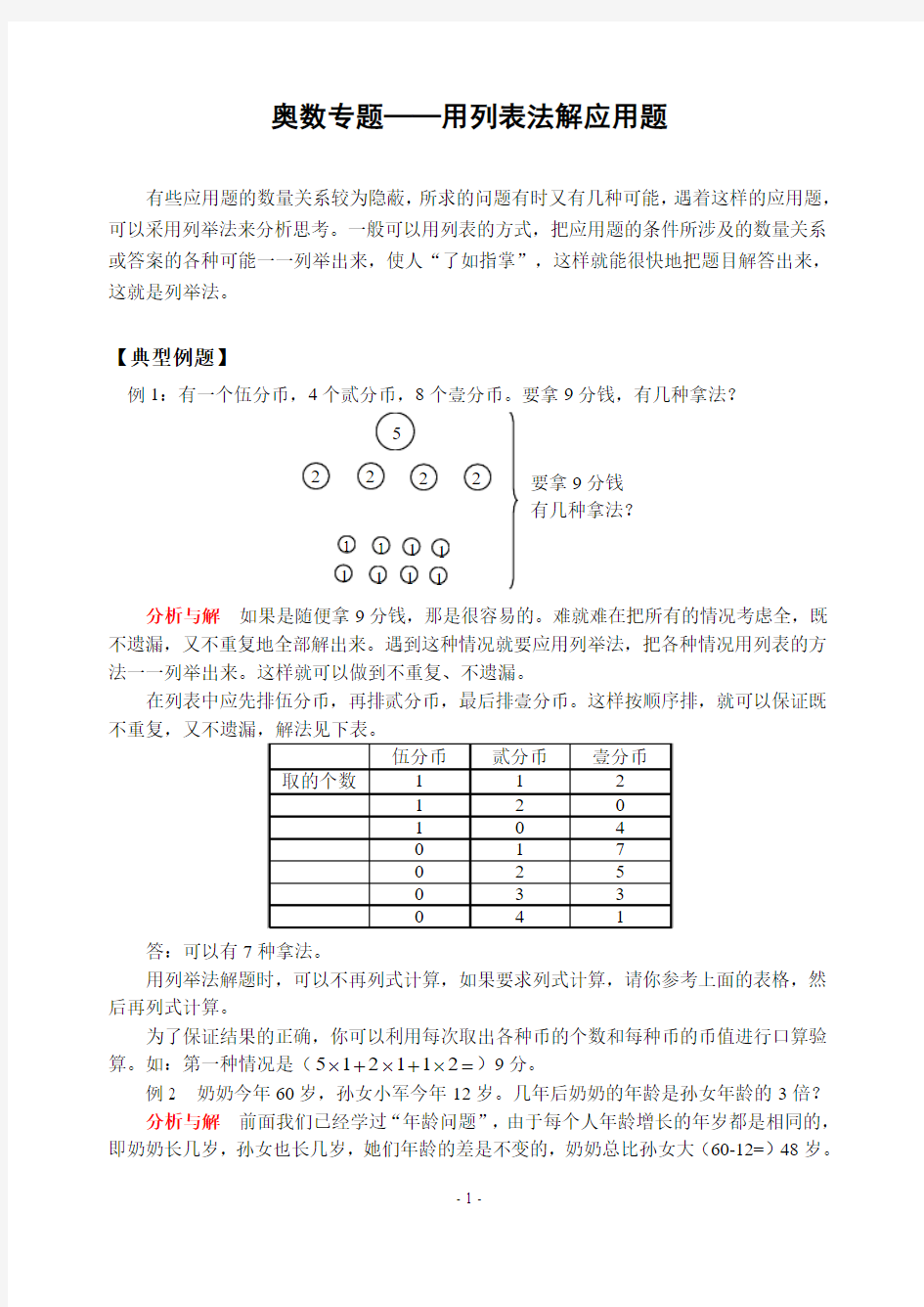 15用列表法解应用题(含答案)-