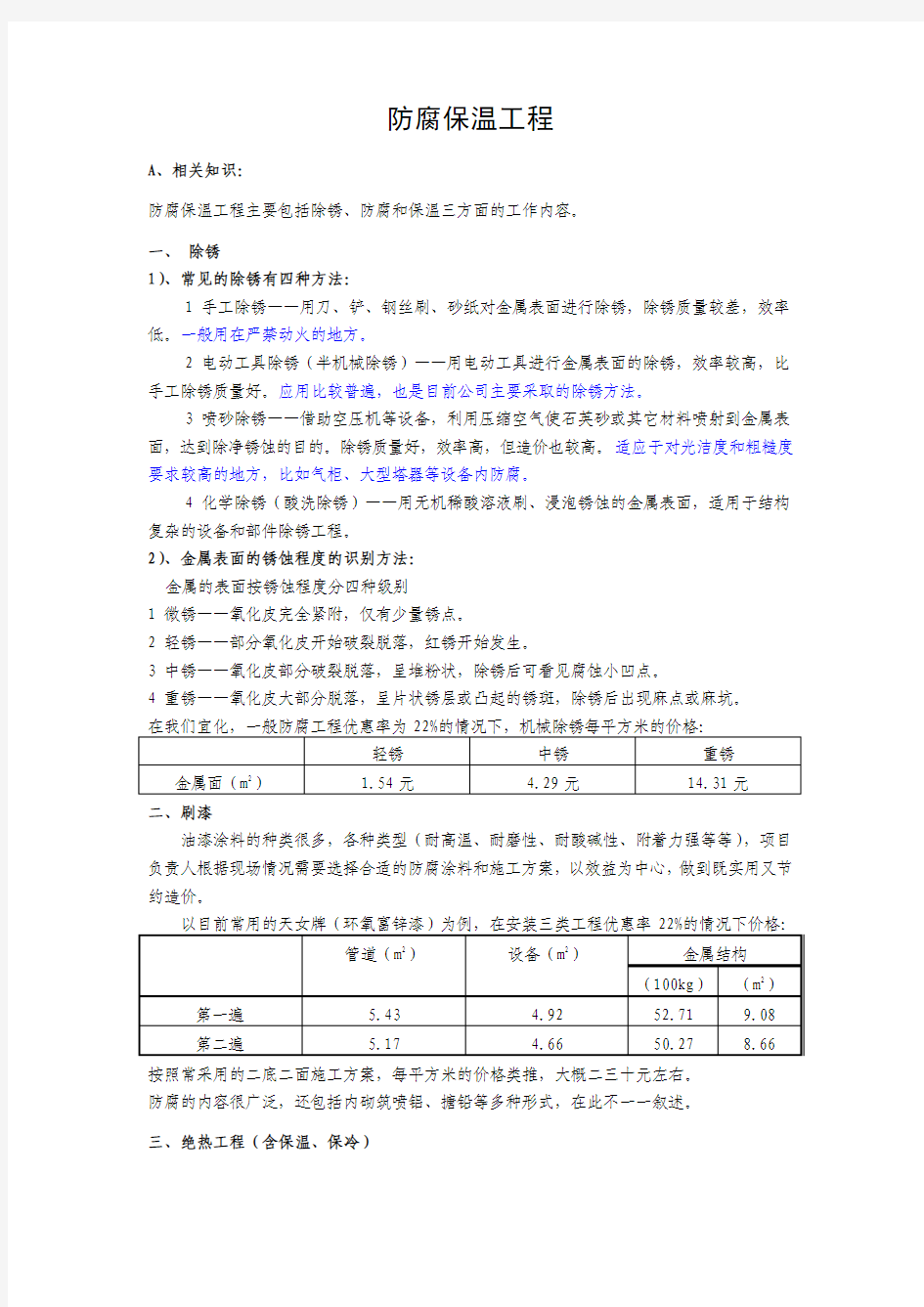 工艺管道安装及防腐保温设备制作知识集合