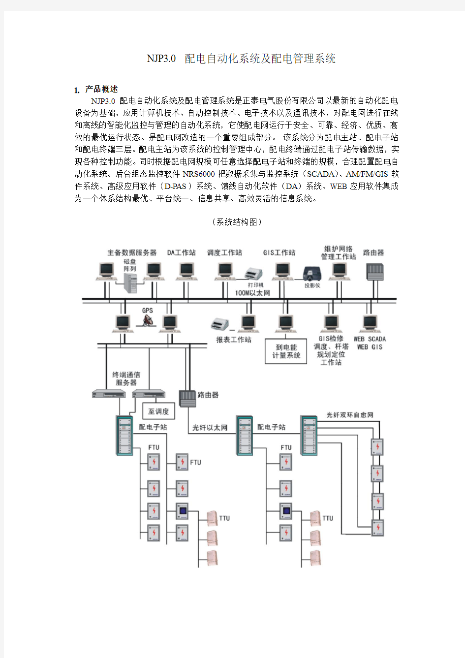 NJP3.0 配电自动化系统及配电管理系统