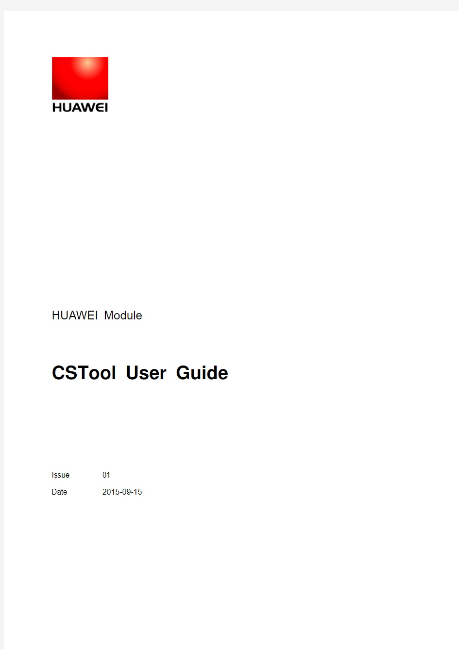 HUAWEI Module CSTool User Guide-(V100R001_01, English)