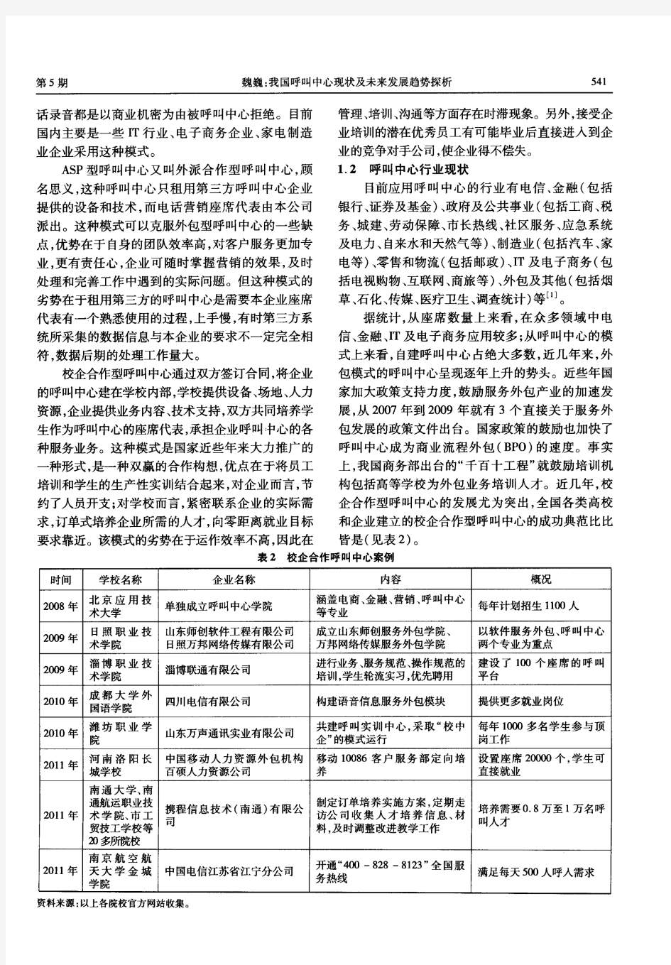 我国呼叫中心现状及未来发展趋势探析