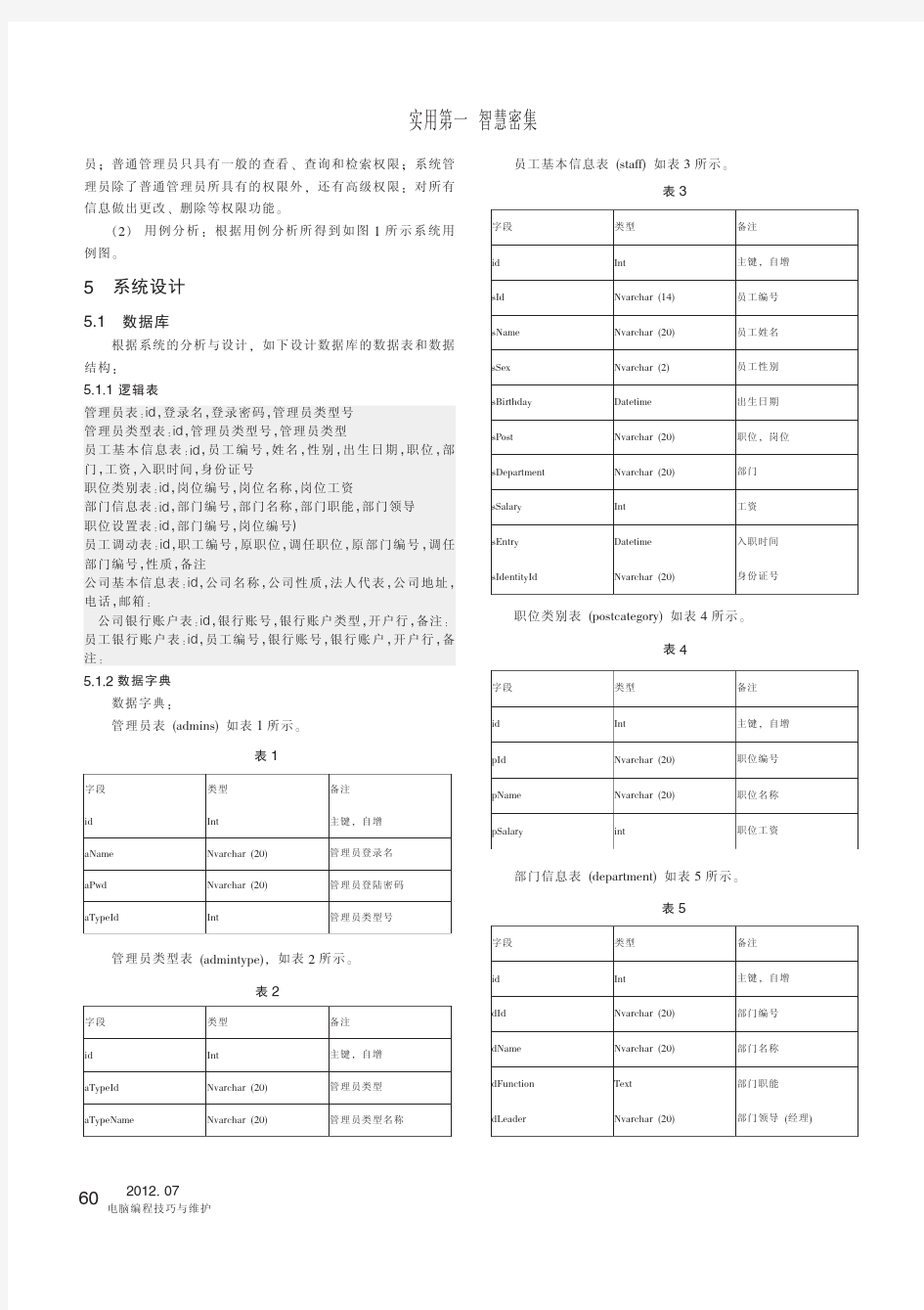 人事管理系统设计与实现