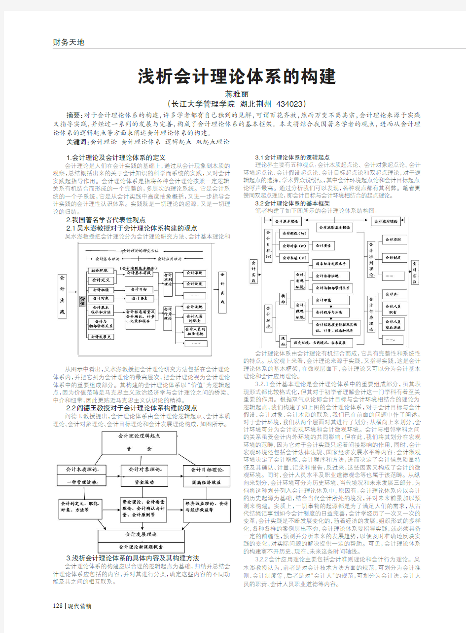 会计理论体系的构建