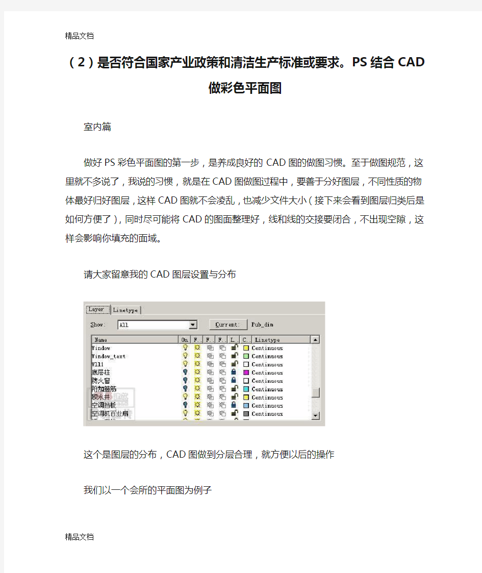 (整理)PS结合CAD做彩色平面图.