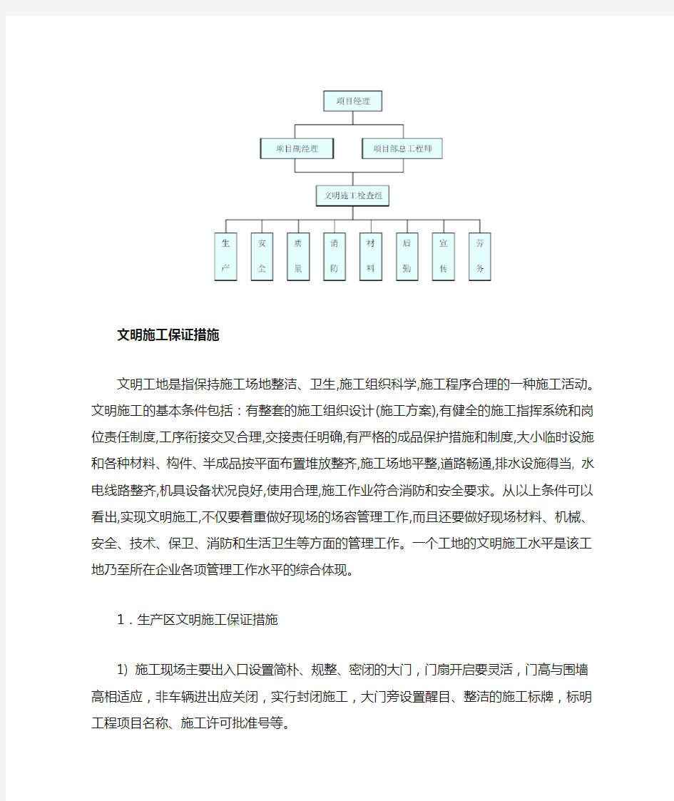 文明施工、环境保护保证措施