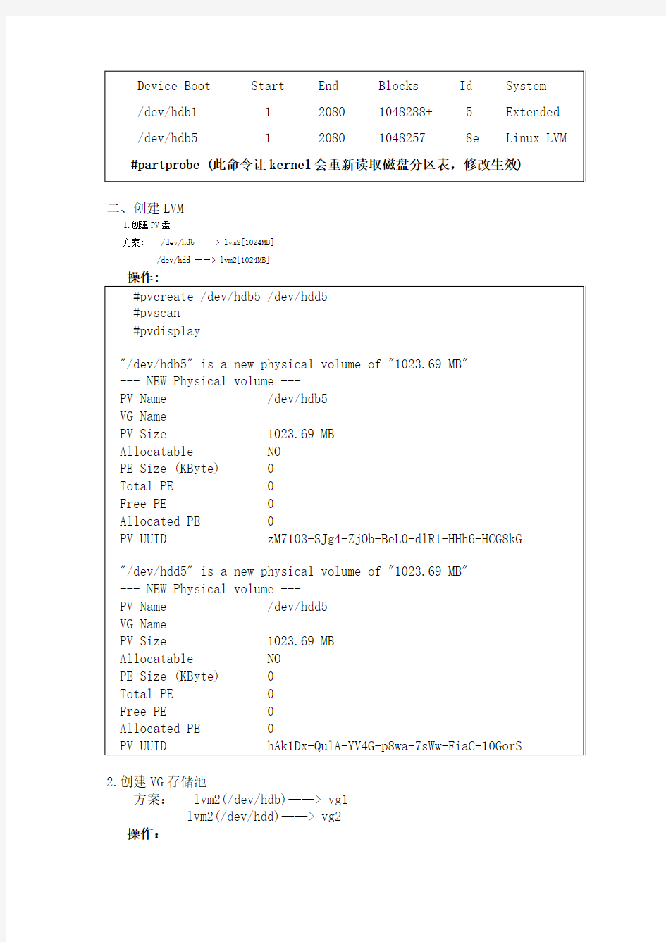 linux管理PV,VG,LV