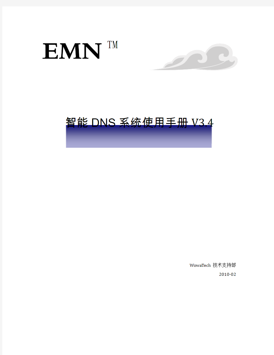 EMN智能DNS使用手册v3.4