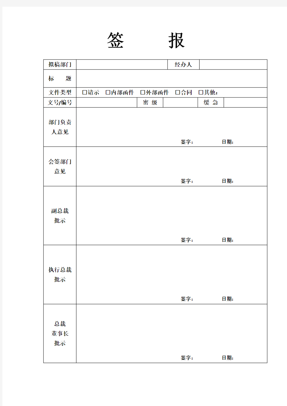 文件签批单(1)