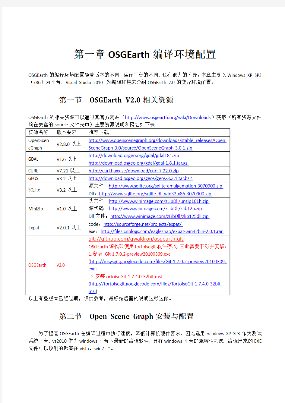 osgEarth2.2+vs2010+win7安装说明(dm0720)