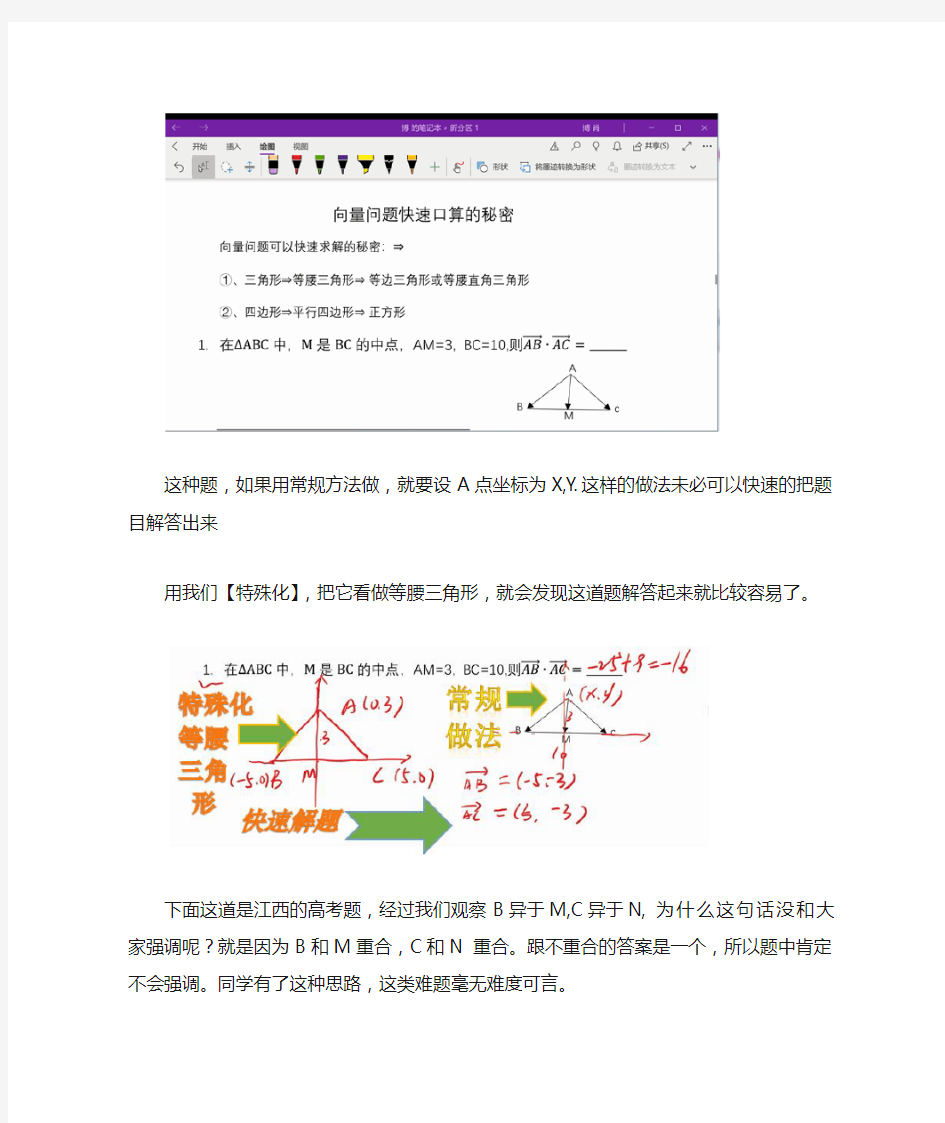 高考数学快速解题法秒杀问题