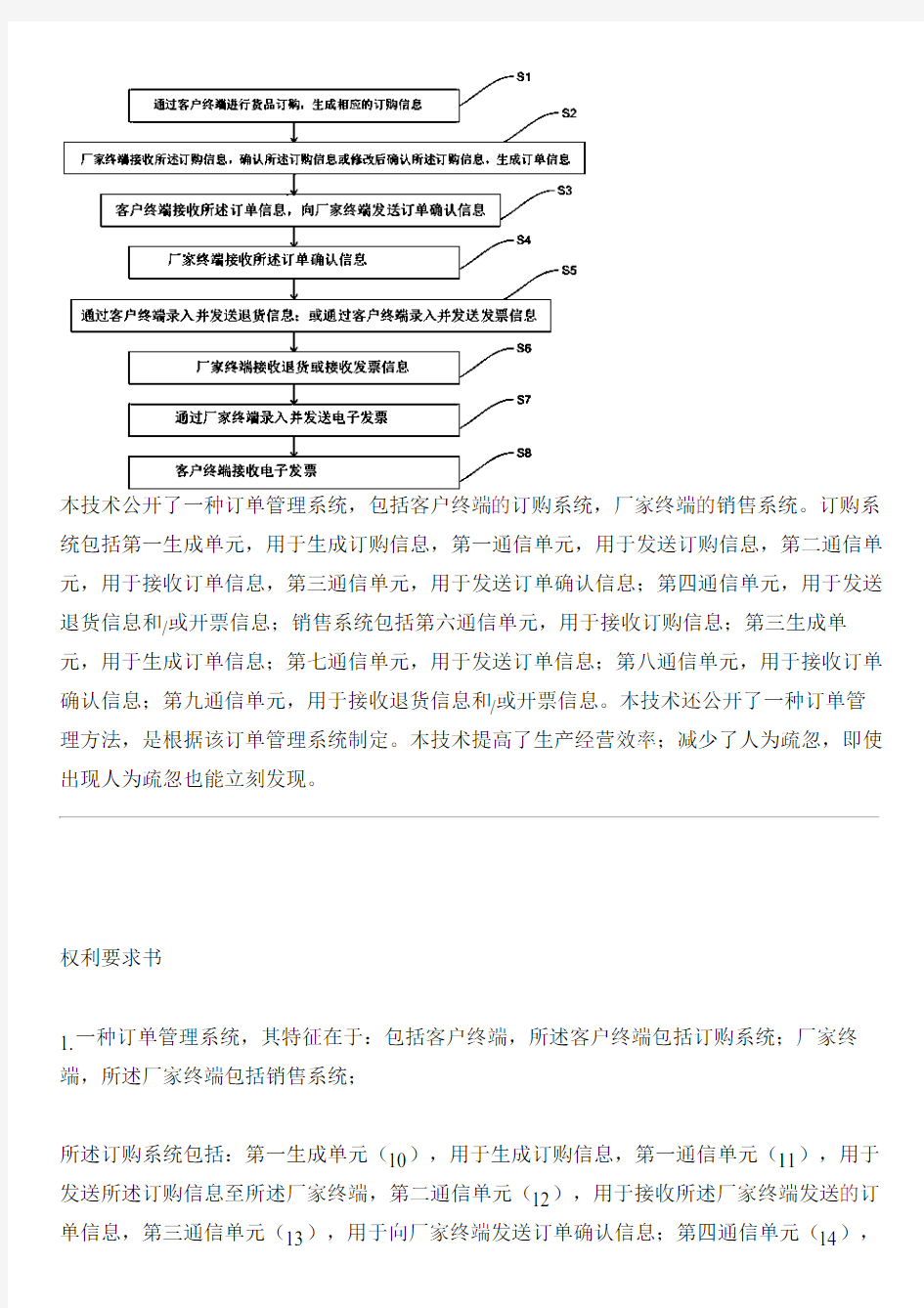 订单管理系统及订单管理方法与相关技术