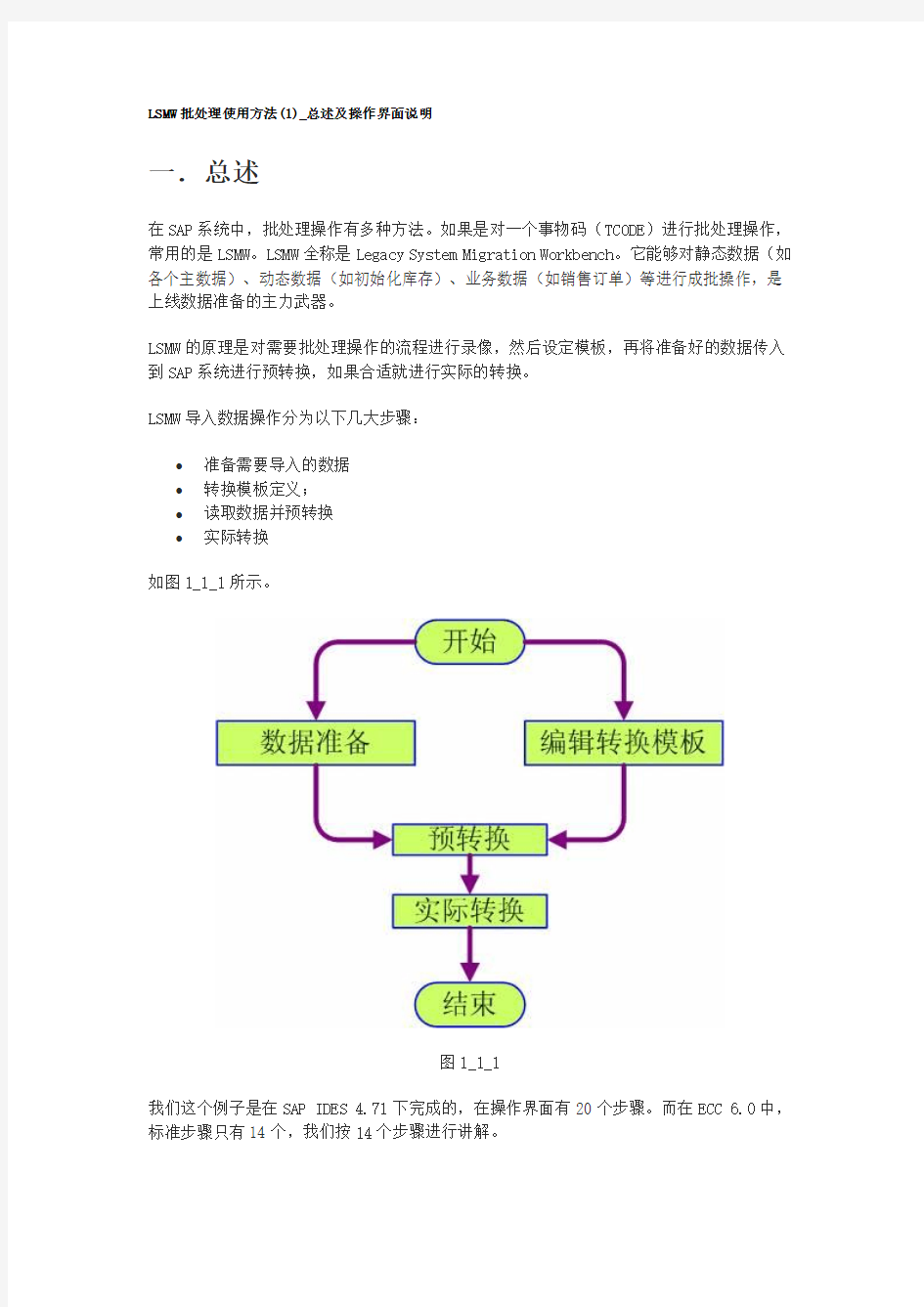 LSMW批处理使用方法