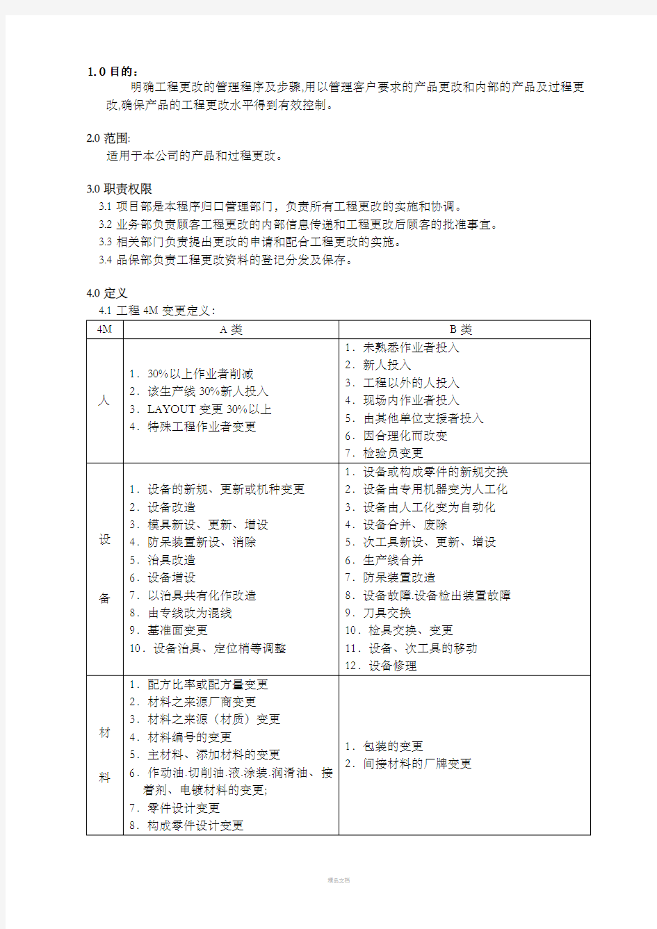 变更管理程序