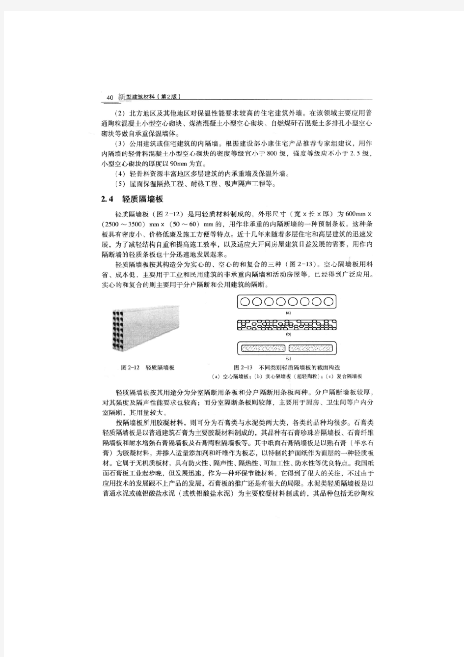 轻质隔墙板的隔声性能