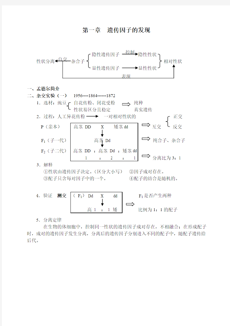 生物必修2全教案