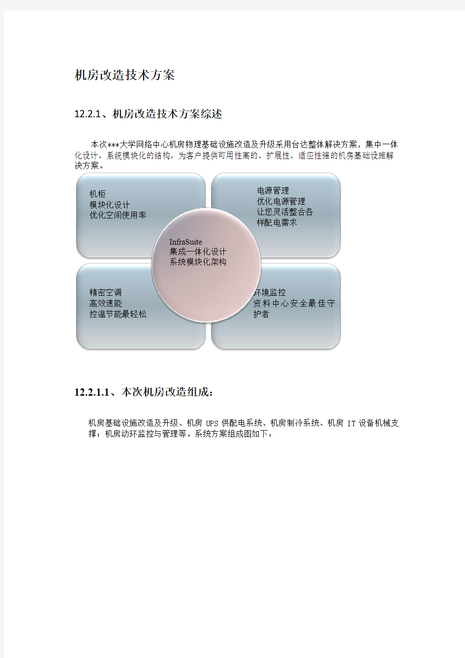 机房改造技术方案