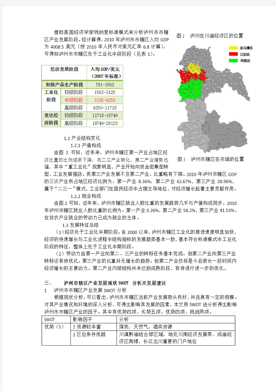 四川省泸州市经济产业现状分析及发展建议 (1)