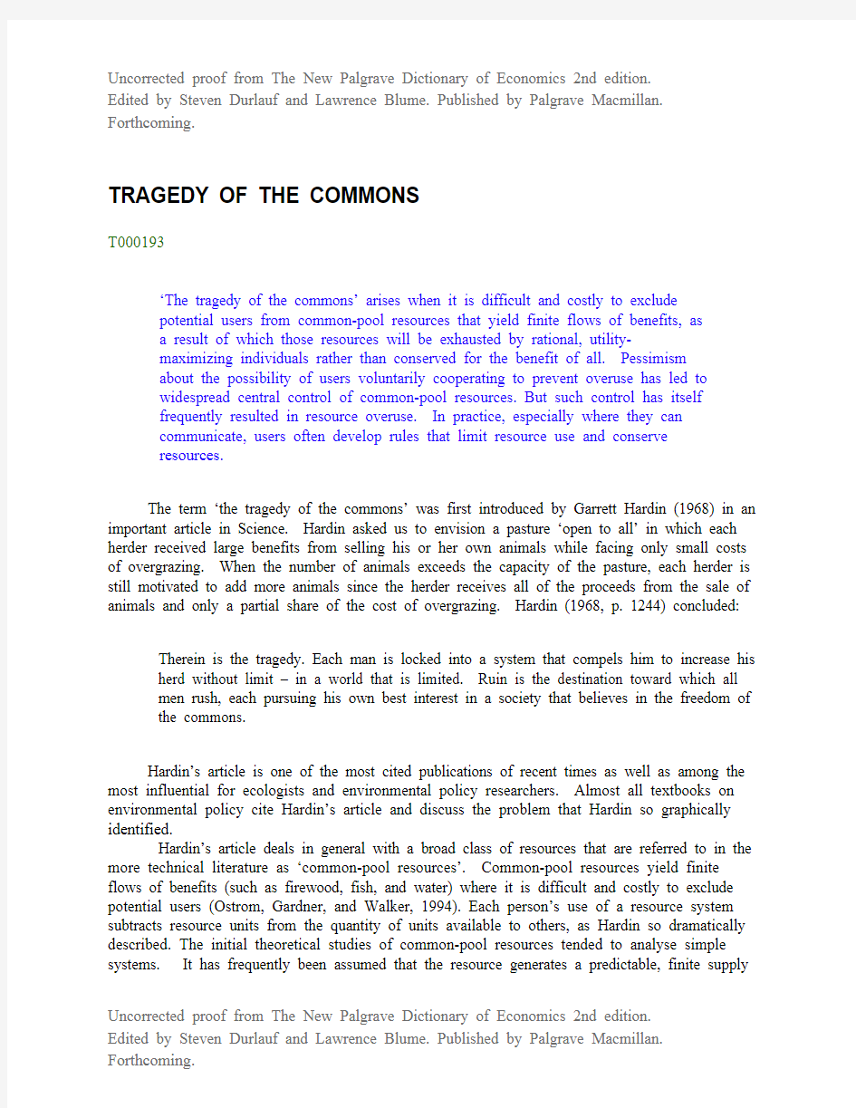 Elinor Ostrom_tragedy of the commons