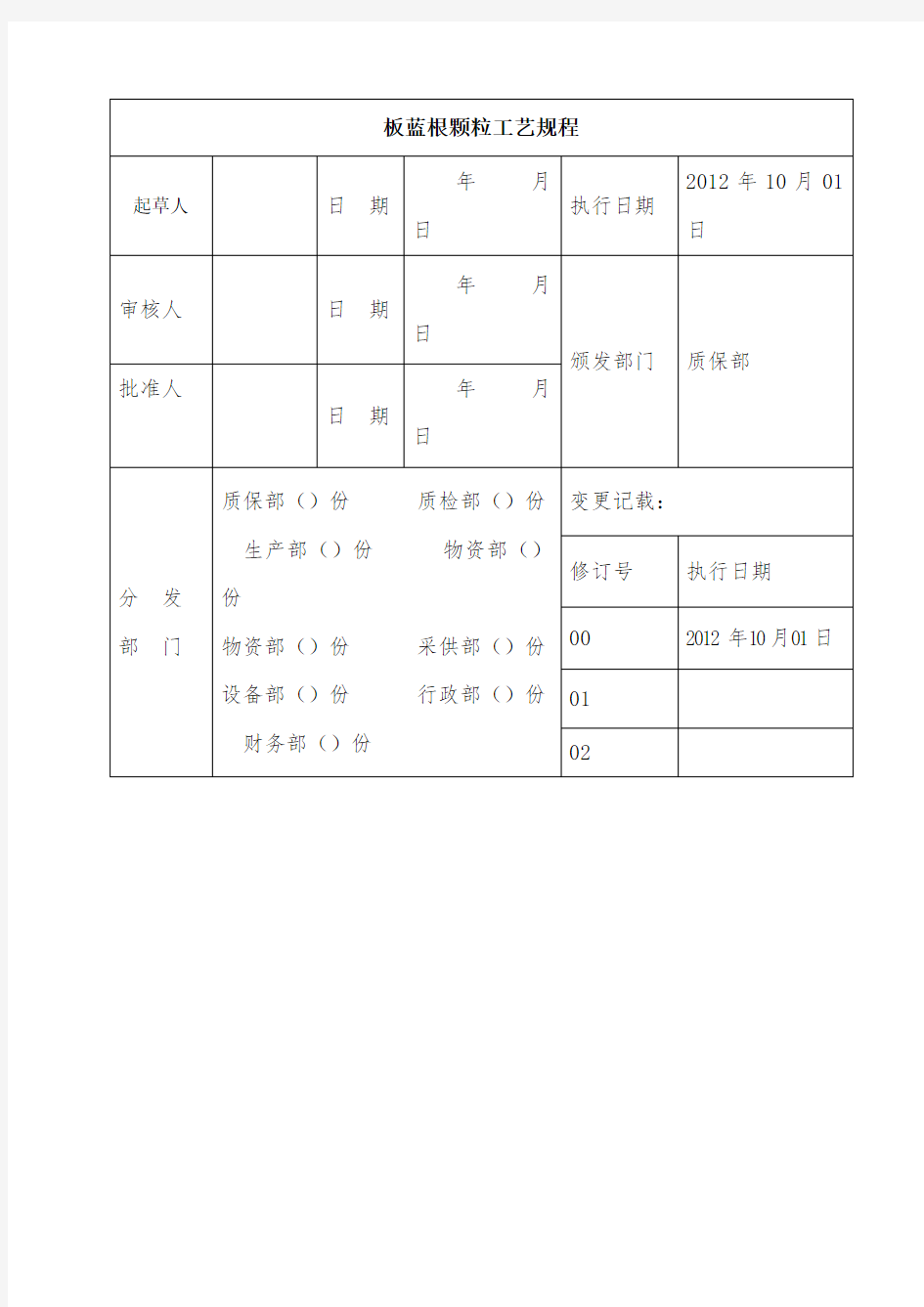 板蓝根颗粒工艺规程 (2)