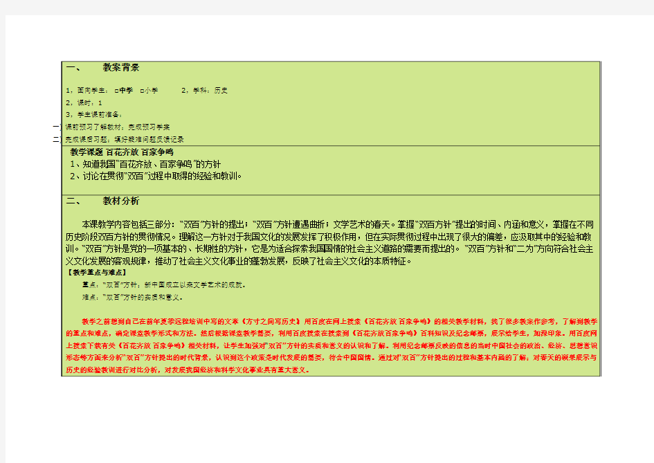 百花齐放 百家争鸣