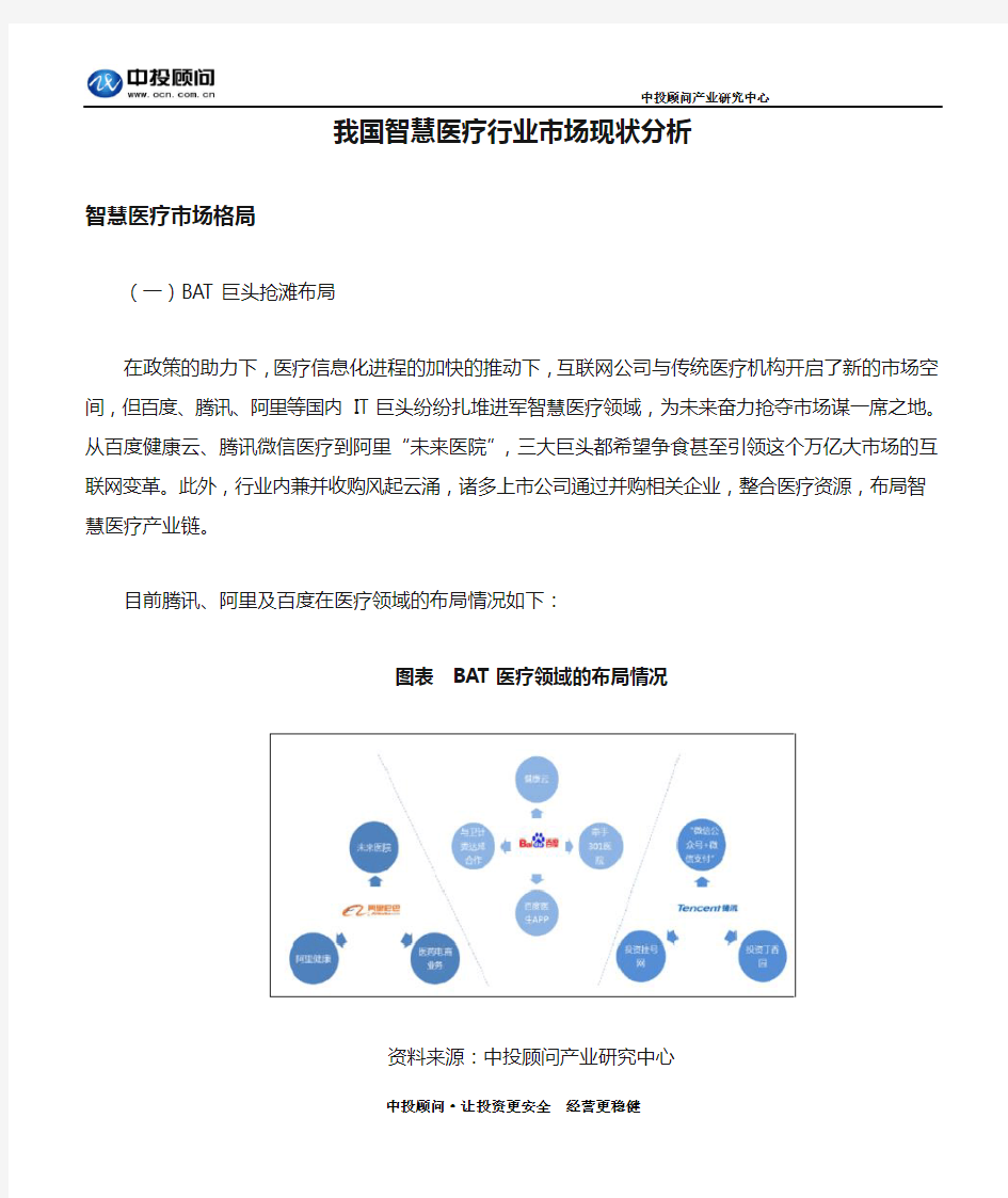 我国智慧医疗行业市场现状分析