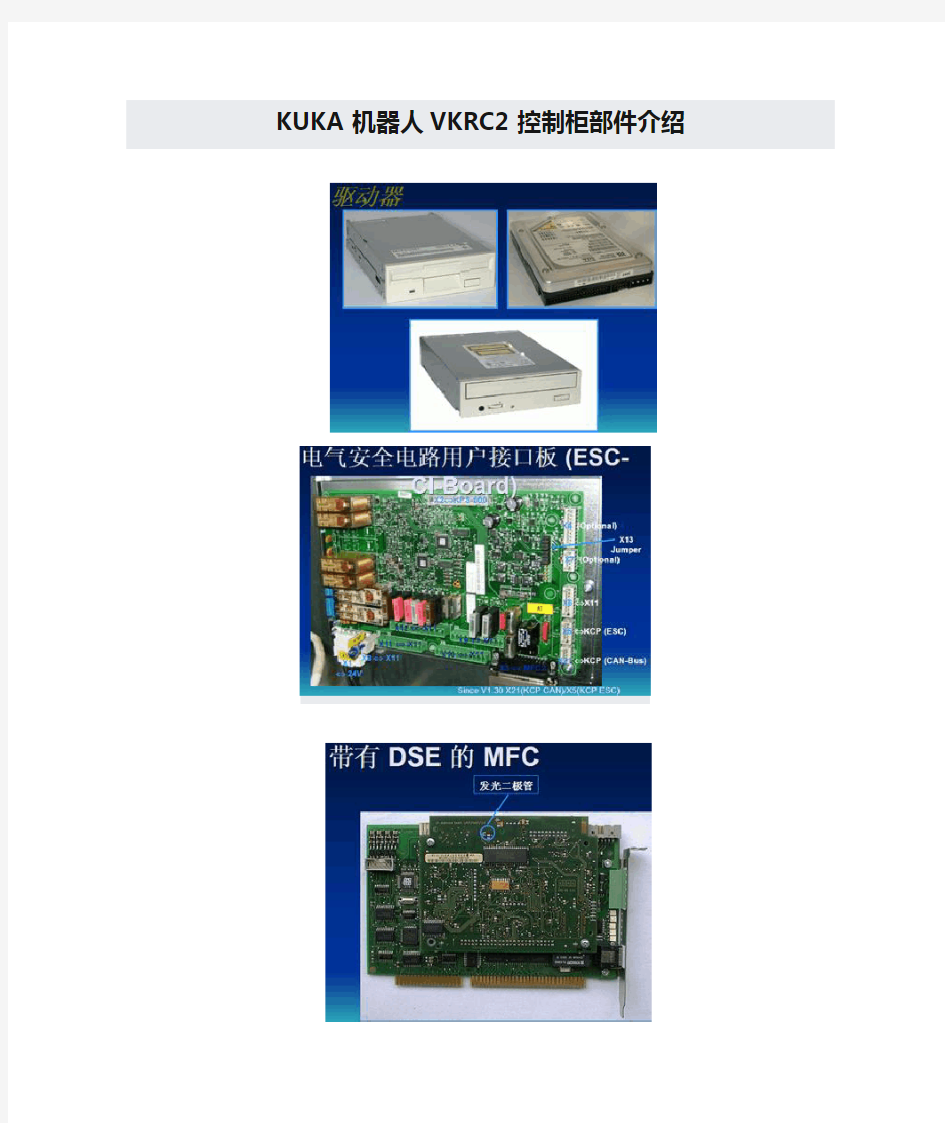 KUKA机器人VKRC2控制柜部件介绍