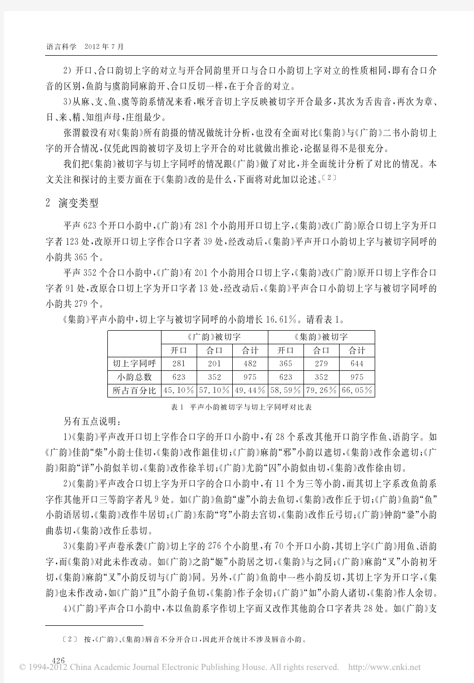 _广韵_集韵_反切上字的开合分布